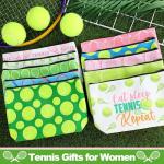 Bulyoou 10 Pcs Tennis Gifts for Women Funny Cosmetic Bag Inspirational Makeup Bag Tennis Accessories for Women Sports Lovers Players Coach Christmas Team Gifts