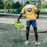 TurboStride Ball Hopper Basket – Tennis & Pickleball Picker for Easy Collection with Wheels