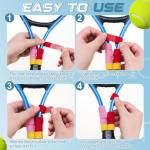 JolliLudo 4 Pack Portable Tennis Score Keeper with Storage Box, Tennis Score Keeper for Racket, Lightweight Mini Scorekeeper for Recording Points, Games, and Sets, Mark and See The Point Easily