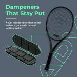 ADV Tennis Dampener with Custom Feel, Racket Shock Absorber to Reduce Vibration and Stay on The Racket, Engineered Poly-Silicone Tennis Racket Dampener, Black, Sorb 3-Pack…