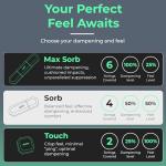 ADV Tennis Dampener with Custom Feel, Racket Shock Absorber to Reduce Vibration and Stay on The Racket, Engineered Poly-Silicone Tennis Racket Dampener, Black, Sorb 3-Pack…