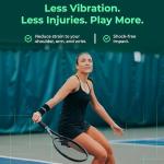 ADV Tennis Dampener with Custom Feel, Racket Shock Absorber to Reduce Vibration and Stay on The Racket, Engineered Poly-Silicone Tennis Racket Dampener, Black, Sorb 3-Pack…