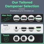 ADV Tennis Dampener with Custom Feel, Racket Shock Absorber to Reduce Vibration and Stay on The Racket, Engineered Poly-Silicone Tennis Racket Dampener, Black, Sorb 3-Pack…