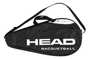 HEAD Racquetball Deluxe Coverbag - Racket Carrying Bag with Accessory Compartment & Adjustable Shoulder Strap, Black