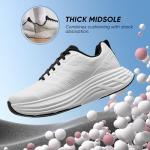 NORTIV 8 Women's Walking Shoes Cushion Running Tennis Shoes ActiveFloat Non-Slip Comfortable Breathable Workout Gym Sports Athletic Fashion Sneakers,Size 8.5,White,SNWS245W