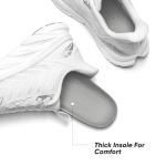 ALLSWIFIT Women's Slip On Walking Shoes Running Comfortable Tennis Breathable Non Slip Athletic Gym Workout Cross Training Fashion Sneakers,Size 8,White,SARR034W