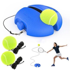 Portable Tennis Rebound Trainer with 3 Balls