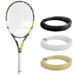 Babolat Pure Aero Lite Tennis Racquet (4" Grip) Strung with 16g White Syn Gut at Mid-Range Tension