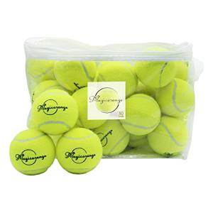 Magicorange Tennis Balls, 30 Pack Advanced Training Tennis Balls Practice Balls, Pet Dog Playing Balls, Come with Mesh Bag for Easy Transport, Good for Beginner Training Ball (Green)