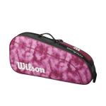 WILSON Junior Tennis Racket Bag - Holds up to 3 Rackets, Pink/Red
