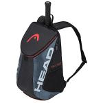 HEAD Tour Team Tennis Backpack 2 Racquet Carrying Bag w/Padded Shoulder Straps & Shoe Compartment - Black/Grey.