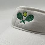 AIMASTZ Tennis Sport Embroidered Adjustable Tennis Visor, Tennis Sports Hat for Men Women,Gifts for Tennis Lovers,White
