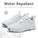 ULTIANT Golf Shoes Women Waterproof Spikeless Ladies Sport Sneakers Walking Shoes Size5-9.5(White,40)