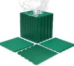 jxgzyy 24 PCS Basketball Court Tiles, 5/8 Inch Thick Modular Interlocking Outdoor Floor Tiles Over Grass, Non Slip PP Drainage Mat for Tennis Court Drain Deck Pool Patio Shower Garage Balcony