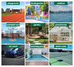 jxgzyy 24 PCS Basketball Court Tiles, 5/8 Inch Thick Modular Interlocking Outdoor Floor Tiles Over Grass, Non Slip PP Drainage Mat for Tennis Court Drain Deck Pool Patio Shower Garage Balcony