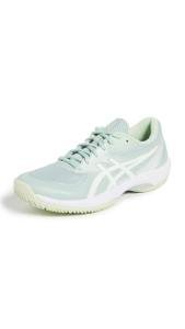 ASICS Women's Game FlyteFoam Tennis Shoes, 8, Lichen Rock/White