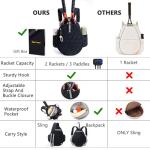 VIGEGARI Quilted Tennis Bag for Women – Tennis Backpack & Crossbody Sling | Holds 2 Rackets or 3 Pickleball Paddles | Lightweight Badminton Racket Bag, Tennis Tote & Sports Backpack