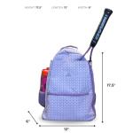 Thorza Tennis Backpack for Women (Purple) – Lightweight Tennis Racket Bag Includes Hook and Stores 2 Rackets, Balls, and Sports Gear – Backpack Only.