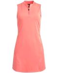 Spyder Womens Athletic Dress - Sleeveless Tennis Dress with Pockets, Quick-Dry Quarter Zip Golf Dresses for Women (S-XL), Size Medium, Peach Bud