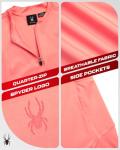 Spyder Womens Athletic Dress - Sleeveless Tennis Dress with Pockets, Quick-Dry Quarter Zip Golf Dresses for Women (S-XL), Size Medium, Peach Bud