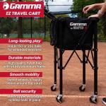 GAMMA Sports EZ Travel Cart, Tennis & Pickleball Hopper, Padel, Portable Compact Design, Sturdy Lightweight Construction, EZ Bags, 150 or 250 Capacity, Premium Carrying Case Included