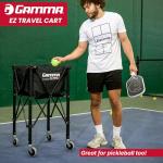 GAMMA Sports EZ Travel Cart, Tennis & Pickleball Hopper, Padel, Portable Compact Design, Sturdy Lightweight Construction, EZ Bags, 150 or 250 Capacity, Premium Carrying Case Included
