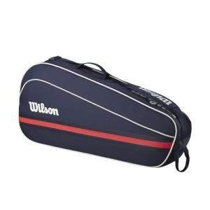 WILSON 2025 Team Tennis Racket Bag - Navy/Red, Holds up to 3 Rackets