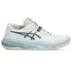 ASICS Women's Gel-Resolution X Tennis Shoes, 9.5, White/Monument Blue