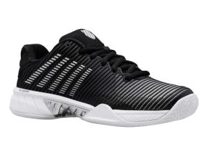 K-Swiss Women's Hypercourt Express 2 Tennis Shoe - Wide Width Pickleball Sneakers Black/White/Silver