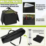 GYXZ Foldable Tennis Ball Cart Holds 180 Balls Wheeled Tennis Ball Hopper Sports Teaching Carts with Storage Bag, Light Auminum Alloy