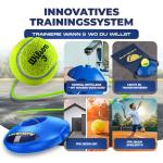 MOVEMATE Tennis-Trainer Set with Wilson® Tennis Ball | Innovative Ball Game for Outdoors, in The Garden, in The Park for Children & Adults | Incl. Transport Bag & Exercise Videos