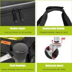 GYXZ Foldable Tennis Ball Cart Holds 180 Balls Wheeled Tennis Ball Hopper Sports Teaching Carts with Storage Bag, Light Auminum Alloy