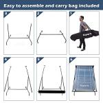 Ksports Tennis Rebounder Net – Multi Racket Sports Trainer for Tennis, Pickleball, Padel, Squash & Racquetball – Quick Assembly, Portable with Carry Bag (Blue, Large)