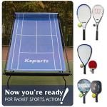 Ksports Tennis Rebounder Net – Multi Racket Sports Trainer for Tennis, Pickleball, Padel, Squash & Racquetball – Quick Assembly, Portable with Carry Bag (Blue, Large)