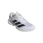 adidas Mens Adizero Ubersonic 5 Tennis, White/Black/Silver Metallic, 10.5