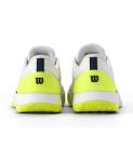WILSON Women's Intrigue Tour Tennis Sneaker, White/Safety Yellow/Navy Blazer, 8.5
