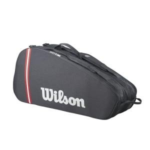 WILSON 2025 Tour Tennis Racket Bag - Black/Red/White, Holds up to 6 Rackets