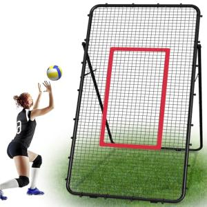 Adjustable Volleybal Net 7x4 Ft,Volleyball Training Equipment for Lacrosse, Baseball, Soccer,Tennis,Backyard Volleyball Rebounder Hitting Serving Passing Spike Practice