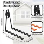 2 Pack Wall-Mounted Tennis Racket Storage Rack Display Stand, Badminton Racket Stand, Suitable for Badminton Rackets, Tennis Rackets