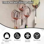 2 Pack Wall-Mounted Tennis Racket Storage Rack Display Stand, Badminton Racket Stand, Suitable for Badminton Rackets, Tennis Rackets