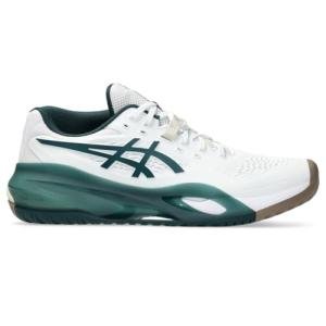 ASICS Men's Gel-Resolution X Tennis Shoes, 14, White/Saxon Green