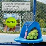 LIUTOVO 12 Pack Tennis Balls - Come with Mesh Bag for Easy Transport, Good for Beginner Training Tennis Balls Bulk, Practice Balls for Beginner, Pet Dog Playing Balls
