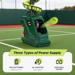 Furlihong 3819BH Portable Tennis Ball Machine – 5 Adjustable Angles, 2 Power Levels, 4 Serve Intervals, Up to 30 MPH, for All Skill Levels Training