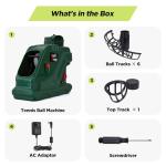 Furlihong 3819BH Portable Tennis Ball Machine – 5 Adjustable Angles, 2 Power Levels, 4 Serve Intervals, Up to 30 MPH, for All Skill Levels Training