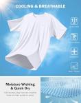 G Gradual Men's Workout Athletic T-Shirts Moisture Wicking Cooling Running Shirts Short Sleeve Performance Tee for Gym Tennis(White,L)