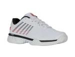 K-Swiss Men's Hypercourt Express 2 Tennis Shoe, White/Black/Mars Red, 10.5 M