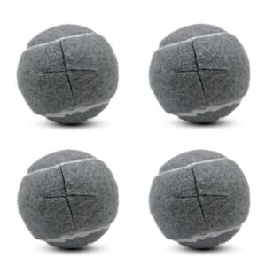SHYUJAJIE 4 PCS Precut Walker Tennis Balls for Furniture Legs and Floor Protection, Heavy Duty Long Lasting Felt Pad Glide Coverings for Chair (Grey)