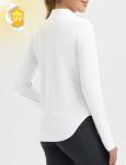baleaf Women's Sun Shirts UPF50+ Half 1/4 Zip Shirt Rash Guard Long Sleeves SPF Lightweight Clothing UV Protection Hiking Top Ultra White L