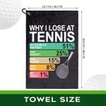 rofiowa Why I Lose at Tennis Polyester and Cotton Blend Printed Sports Towel, Funny Tennis Accessories Gifts for Women Men Her Dad Mom, Ten NIS Lover Birthday Gifts, Father's Day Present