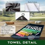 rofiowa Why I Lose at Tennis Polyester and Cotton Blend Printed Sports Towel, Funny Tennis Accessories Gifts for Women Men Her Dad Mom, Ten NIS Lover Birthday Gifts, Father's Day Present